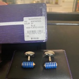 BABETTE WASSERMAN CUFF LINKS BLUE LIQUORISH